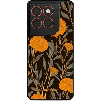 Pouzdro na mobilní telefon Lesklý kryt Mobiwear Glossy - Motorola Edge 70 - G175G Oranžové květiny (Prémiové lesklé pouzdro, obal, kryt Mobiwear Glossy na mobil Motorola Edge 70 - G175G Oranžové květiny, materiál Plast + TPU silikon - krytí po všech stranách, neošoupatelný potisk,)