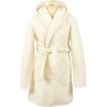 Dámský župan Wooline Merino vlněný župan Allison, ecru Velikost: XL