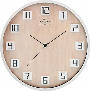 Hodiny ČITELNÉ TICHÉ HODINY NA ZEĎ VYPUKLÉ ČÍSLICE MPM E01.4289.0053 průměr 30 cm