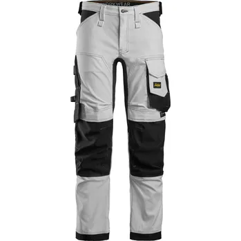 montérky Pracovní kalhoty AllroundWork Stretch bílé Snickers Workwear Velikost: 158