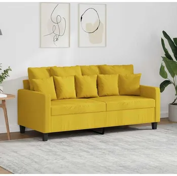 Pohovka vidaXL 2místná pohovka 140 cm textil [359270] Barva: Světle žlutá