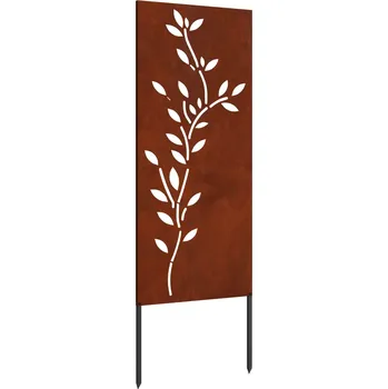 Truhlík vidaXL Soukromí na zahradě Rezavá 50 x 140 cm Povětrnostně odolná ocel [876328]