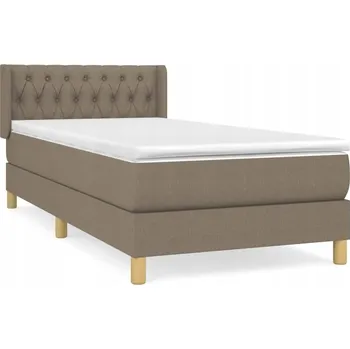 Postel Čalouněná jednolůžková postel VidaXL 90x190 cm bílá