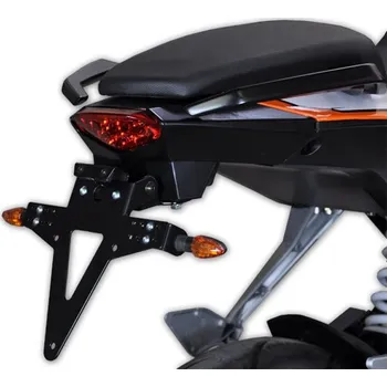 Držák SPZ HSM Držák SPZ KTM 125/200/390 Duke 11-16, nastavitelný, černý, s držákem odrazky