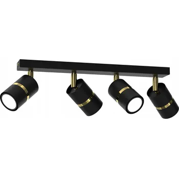 Žyrandol Stropní svítidlo lišta tuba spot 4xGU10 černá zlatá /led/ TUBE