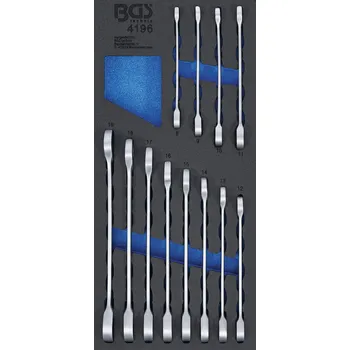 Pěnová vložka (modul) sada ráčnových očkoplochých klíčů, 8 - 19 mm, 12dílná