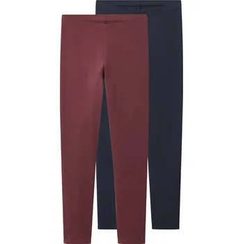 Dívčí oblečení Esmara Kids Dívčí legíny, 2 kusy (navy modrá / červená, 134/140)