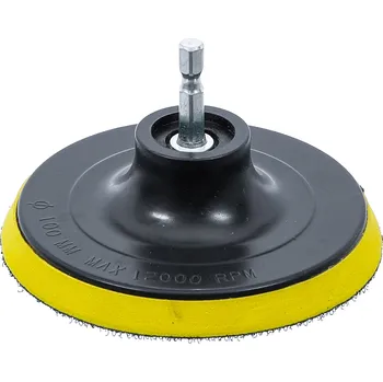 Brusný kotouč Talíře se suchým zipem, pro BGS 74367, pohon vnější šestihran 6,3 mm 1/4", O 100 mm BS7