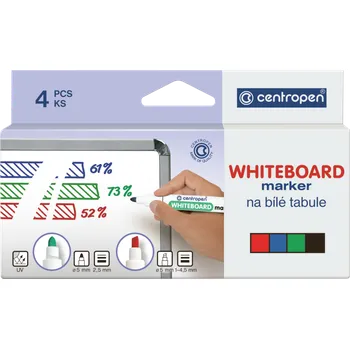 Kancelář centropen Značkovač Centropen 8559 stíratelný 4ks 476408