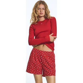 Dámské kraťasy Reserved - Pyžamové šortky 2 ks - červená - 207HQ-33X - 207HQ-33X-XXL