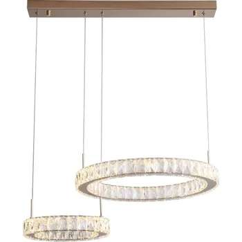 LED závěsné svítidlo 4200 lm 3000K zlaté s křišťálovým efektem Zuma Line GIRONA MD3713-2-3GT