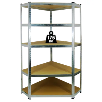 regál GEKO Rohový regál 5-policový, 175kg 62513&nbsp;GWI0892
