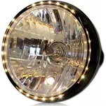 HSM Přední hlavní světlo na motorku New Nevo, 178 mm (7''), prismatické, černé