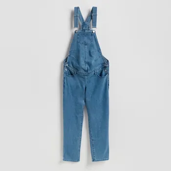 Dámské džíny Reserved - Džínové kalhoty s laclem - modrá - 499IY-55J - 499IY-55J-XS