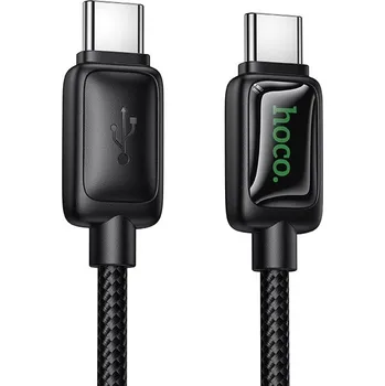 Datový kabel Hoco U146 kabel USB-C - USB-C / 1,2m / 60W / LED displej / černý