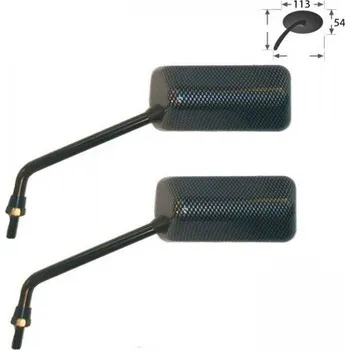 Zrcátko pro motocykl HSM Zrcátka F1 na motorku carbon, závit 1x M8 pravý a 1x M8 levý