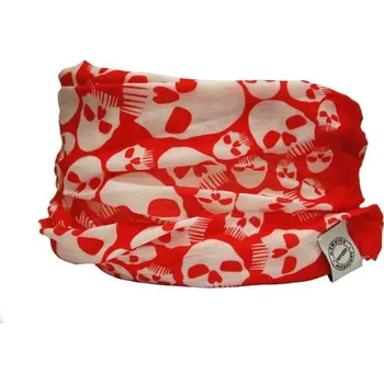 Nákrčník Multifunkční šátek Oxford Comfy Skull červený