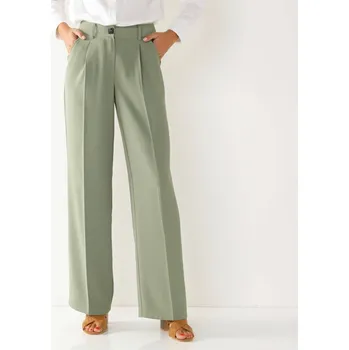 Dámské kalhoty Široké splývavé kalhoty khaki 42