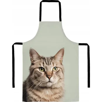 Kuchyňská zástěra FARTUCH KUCHENNY z KOTEM MAINE COON Kuchyňská zástěra s motivem Mainské mývalí kočky, ochranná zástěra do kuchyně s koťátkem