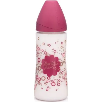 Kojenecká láhev PREMIUM HAUTE COUTE 360ml, 0+ růžová