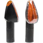 HSM Blinkr Peak na motorku, vnější čiré, vnitřní oranžové, černá, dlouhá, M10