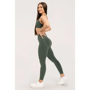 Dámské legíny Gym Glamour Legíny seamless deep push up green S