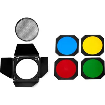 Reflektor GlareOne Barn Door Kit s voštinou a gely pro 18 cm reflektory