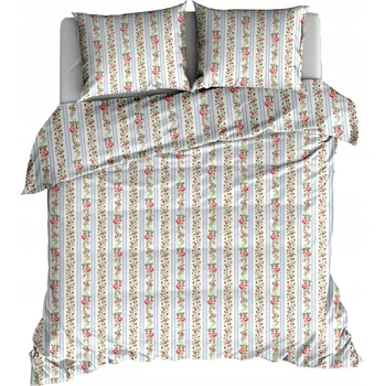 Povlečení Flanelové Povlečení 160x200 + 2x70/80 ubrousek s květinami vyrobeno v Polsku