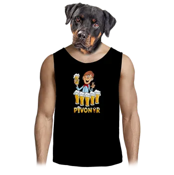 Pánské tílko Bastard Pivonýr a pivonýrka pánské tílko Black