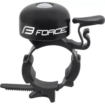 Příslušenství pro cyklistiku zvonek FORCE Fe/plast 22,2-31,8mm, černý