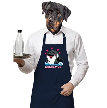 Kuchyňská zástěra Bastard Velrybí orkasmus zástěra Navy