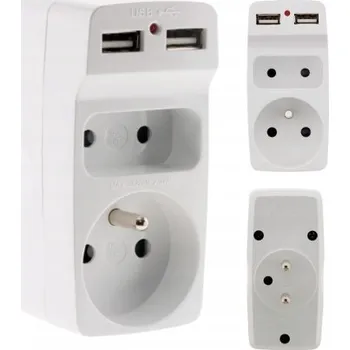 Elektrická zásuvka ROZBOČKA ELEKTRICKÝ SÍŤOVÝ ZENITECH ROZDVOJKA 2×16A + 2×6A S USB