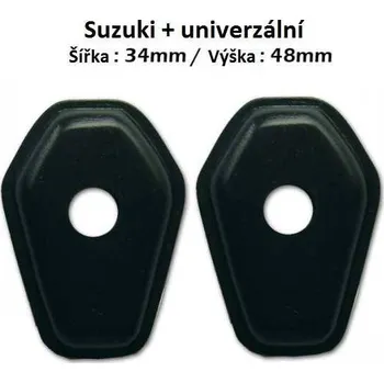 Motodíl HSM Indy Spacer ISO1 (záslepka do kapoty pod blinkry), černý, Suzuki, 34 x 48 mm