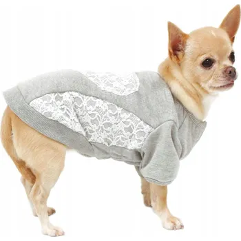 Obleček pro psa Bavlněná mikina pro psa s krajkovými doplňky