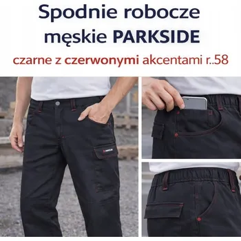 Pracovní obuv 132. Pánské pracovní kalhoty PARKSIDE (54, černé)