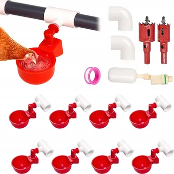 napáječka pro hospodářská zvířata AUTOMATICKÁ NAPÁJEČKA PRO DRŮBEŽ SLEPICE KACHNY PRO VODNÍ TRUBKY 1/2" S PLOVÁKOVÝM VENTILEM