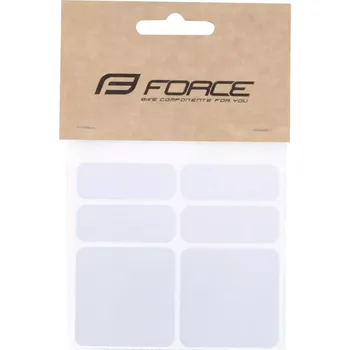 nálepky FORCE reflexní sada 6 ks, stříbrné