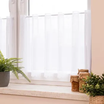 Záclona Dekorační metrážová vitrážová záclona ABDULA bílá výška 50 cm MyBestHome Cena záclony je uvedena za běžný metr, kod: 361930