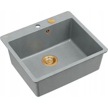 Granitový dřez Jednokomorový granitový dřez Quadron Morgan 110, šedý