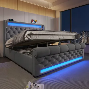 Postel Jednolůžková dřevěná postel Arhatreya 160x200 cm šedá