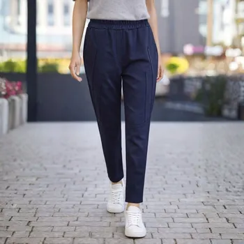 Dámské kalhoty Dámské Kalhoty s Prošíváním Italské Tmavě Modré