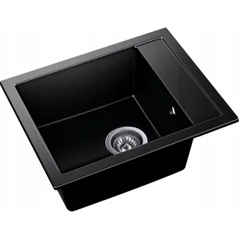 Granitový dřez Jednokomorový granitový dřez Moderno Piccolo černý