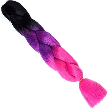 Karnevalová paruka FunCo Pletený copánek Jumbo Unicorn 60 cm