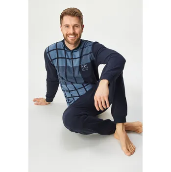 Dámské noční prádlo Pánské fleecové pyžamo Raul dlouhé