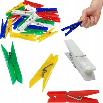 KOLÍČKY PLASTOVÉ KOLÍČKY NA PRÁDLO BAREVNÉ SPONKY - 20 KS