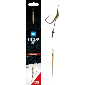 Rybářský háček Návazec Big Carp Rig 1 Ks 25lb Háček 4 Nash