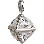 Stříbrný přívěsek s krystaly bílý 34809.1