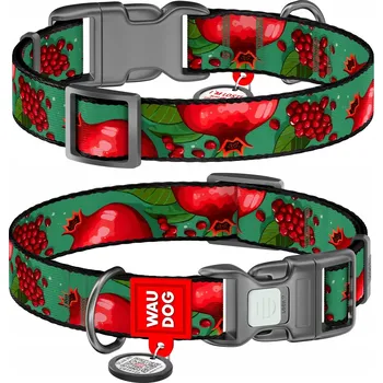 Obojek pro psa Nylonový obojek pro psy WAUDOG, vzor Granáty, velikost XL, 37-58 cm, 25 mm
