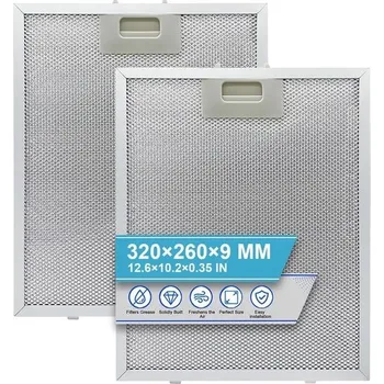 Digestoř Kovový filtr do digestoře, tukový filtr, 320 x 260 x 9 mm, 5vrstvý hliník, univerzální filtr pro