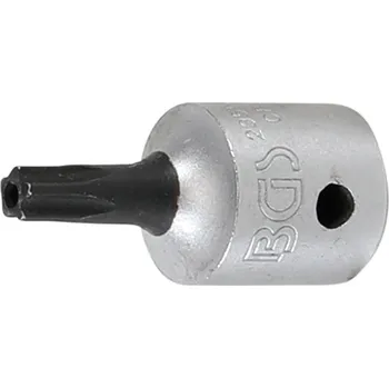 Hlavice zástrčná 1/4" TS20 (5ti hvězda), s vrtáním - BGS 2355-TS20